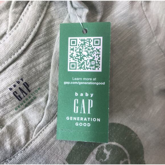 NWT BabyGap Green Recycle Tee, 6-12 Months - Picture 4 of 4